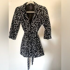 Animal Print Trench Coat